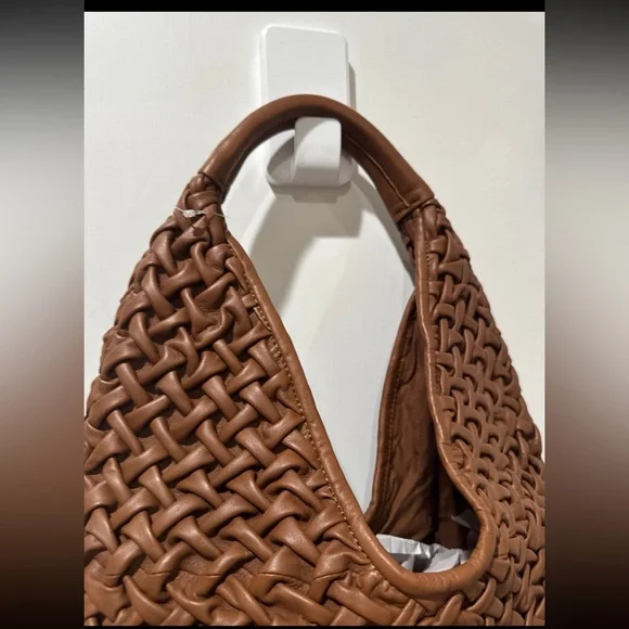 Anthropologie Brown Woven Tote Bag - Picture 2 of 10